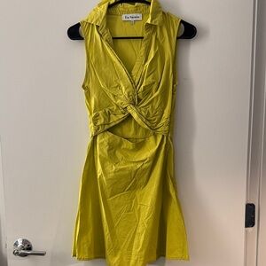 En Saison Lime Twist Mini Dress